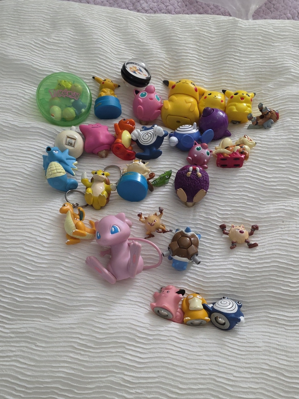 Pokemon Collectible Toy Figurine Lot in Pink, Yellow, Blue and Purple